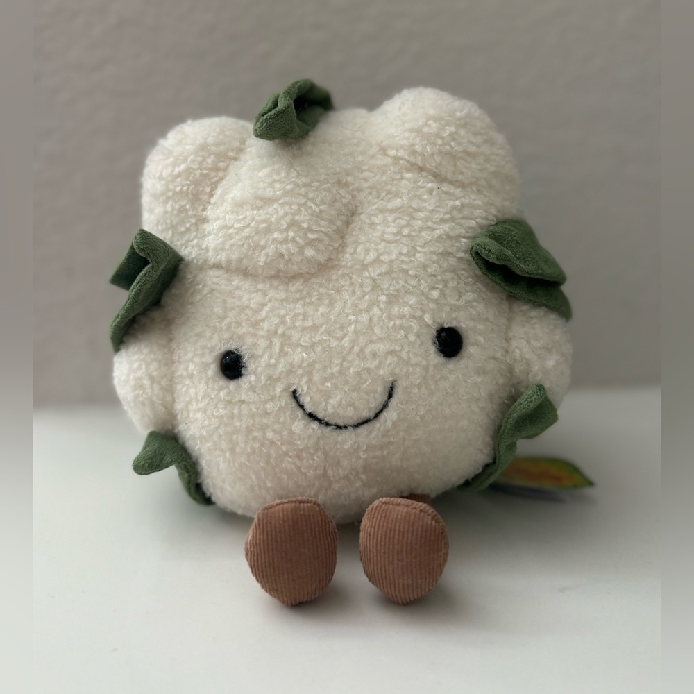 Authentic NWT Jellycat Amuseables Cauliflower Plush Vegetable Retired ONLY ONE